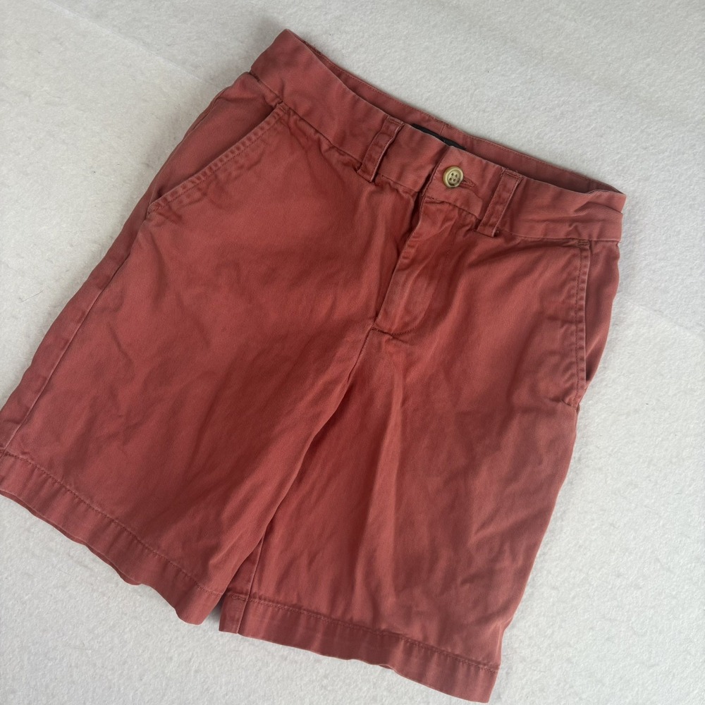 Polo Ralph Lauren Boys Chino Shorts Size 8 Coral Classic Fit Flat Front